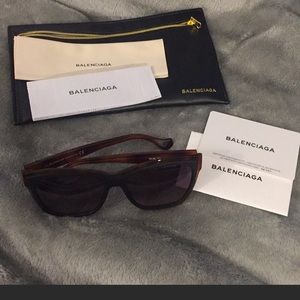 BALENCIAGA SUNGLASSES TORTOISE BROWN BLACK